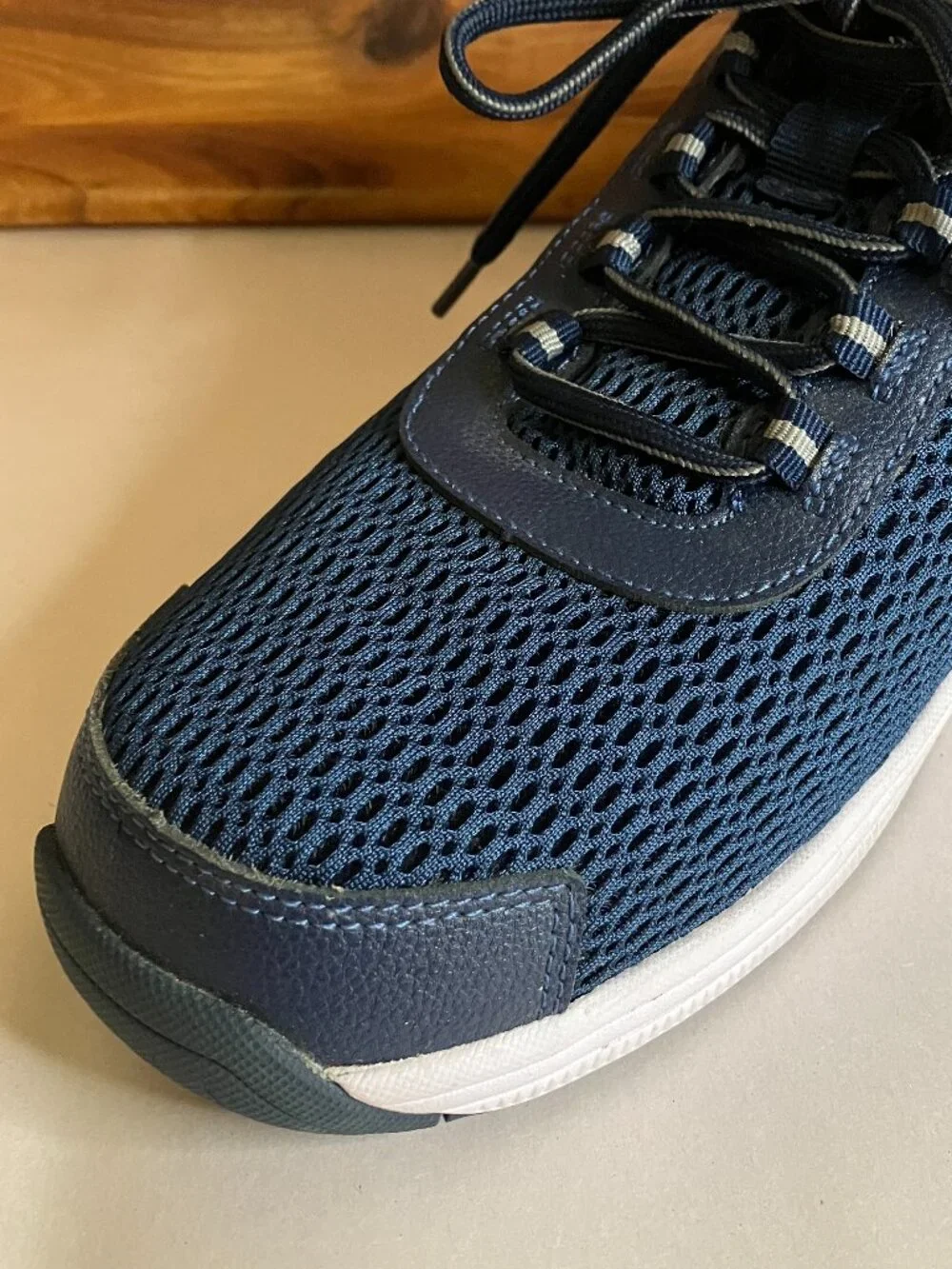 Orthofeet Edgewater Sneakers Men's 8.5 Wide 2E Blue Walking Shoes 616 Comfort